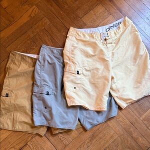 O'Neill Men's Casual Shorts - Tan, Grey, Yellow